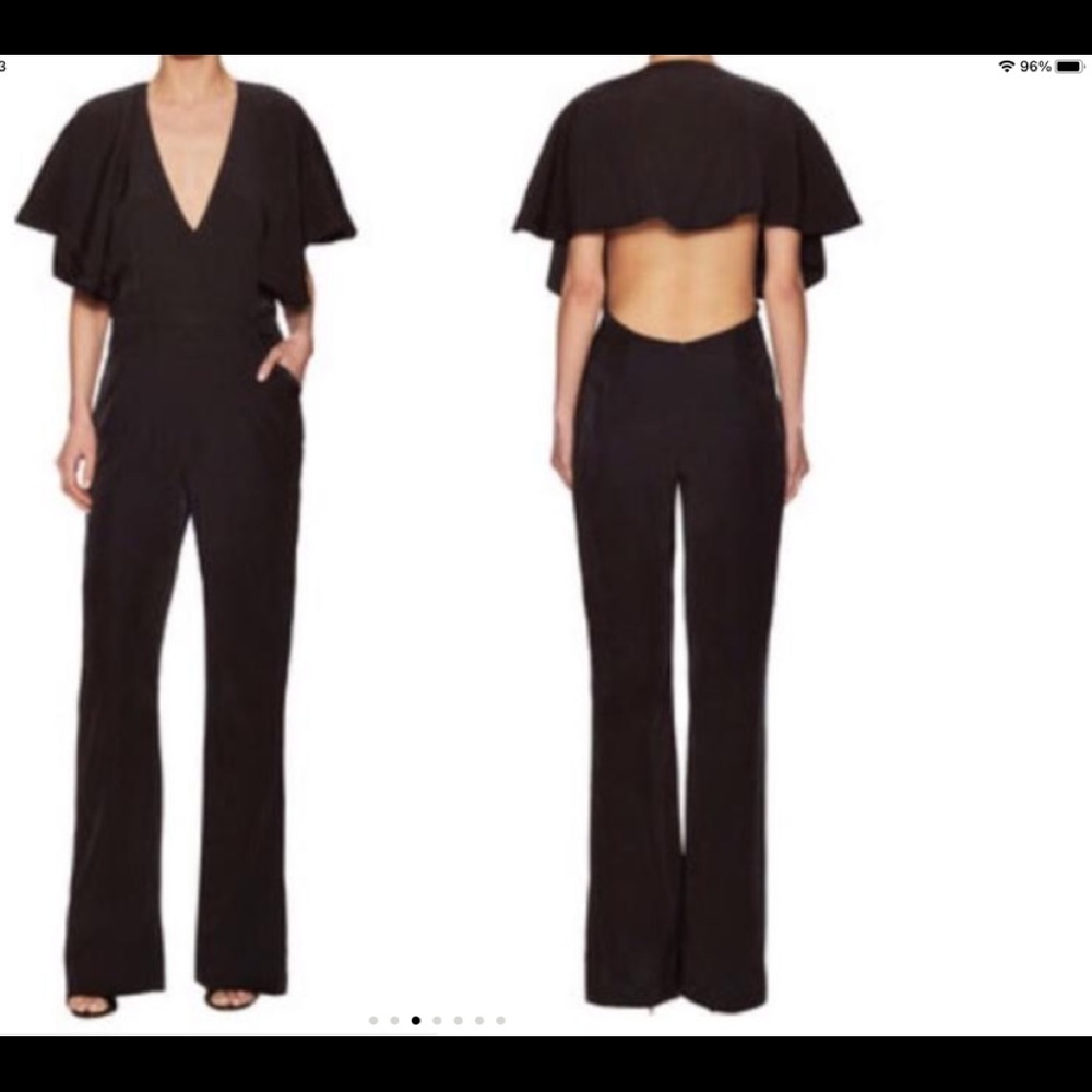 The Jetset Diaries Sahara black cape jumpsuit